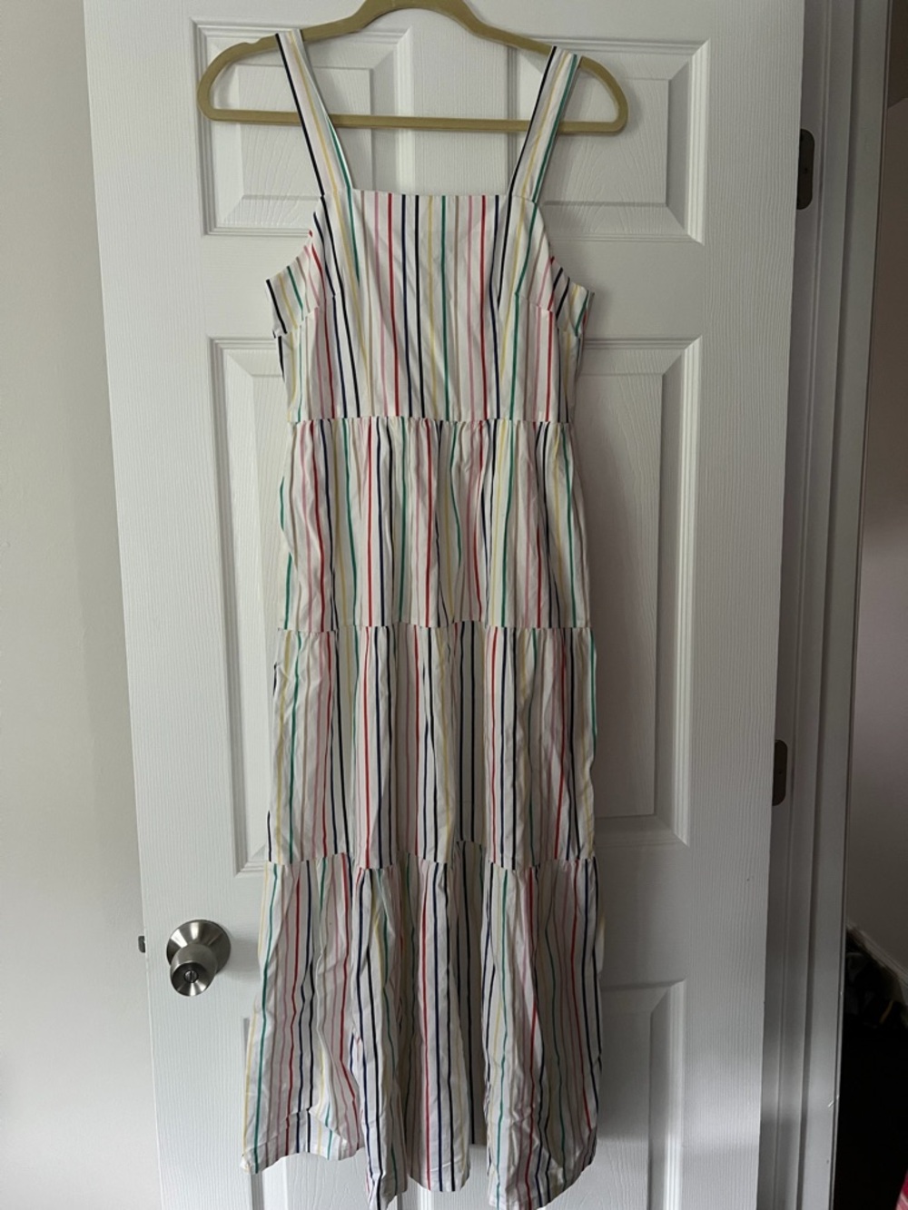 Striped Tiered Maxi Dress - Multicolor